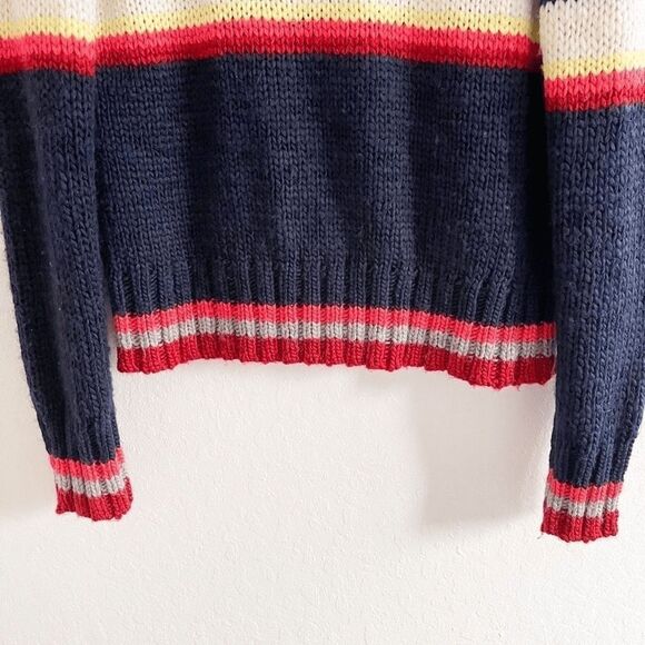AEO Multi Color Striped Knit Sweater Size Large American Eagle - Picture 5 of 9